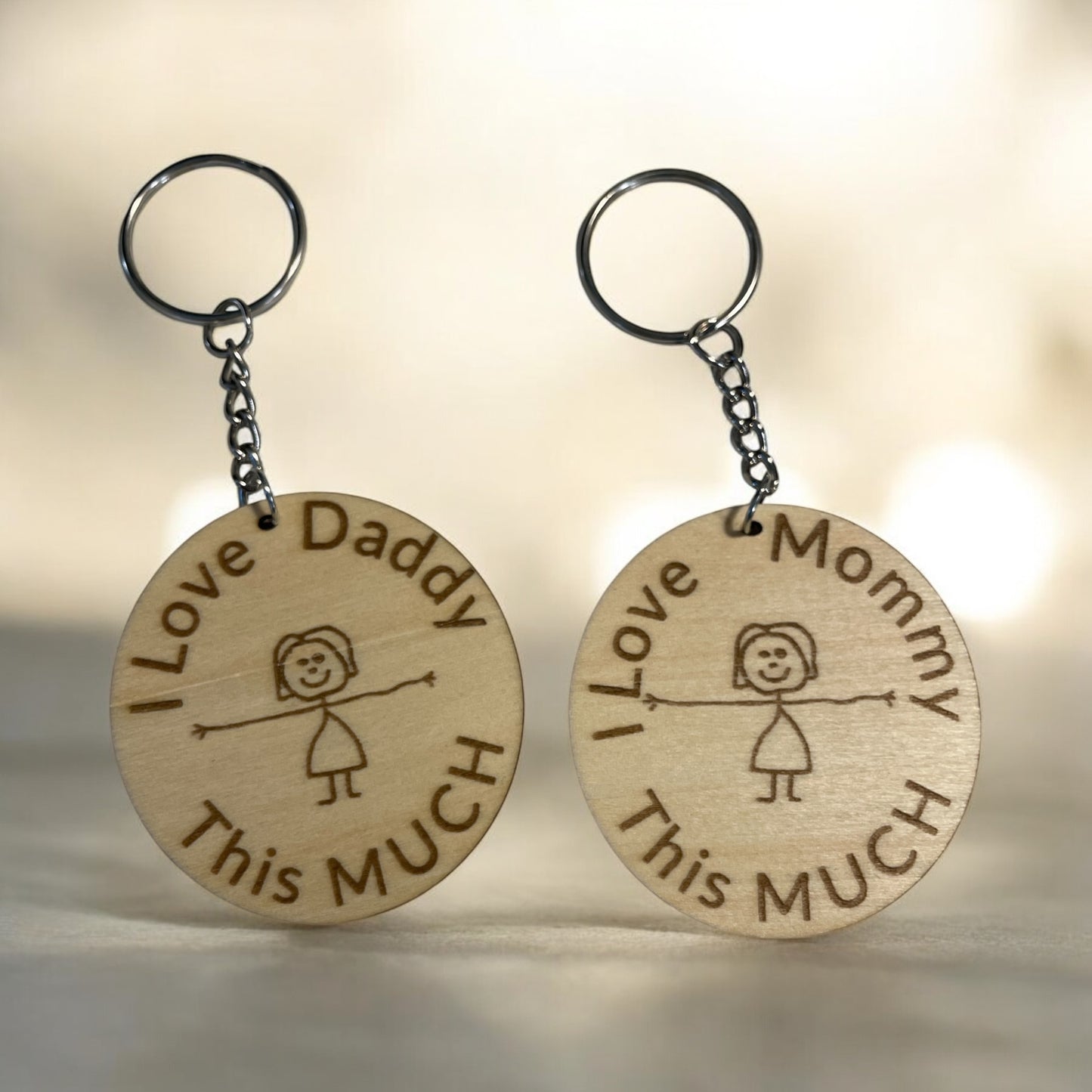 I LOVE MOMMY/DADDY THIS MUCH KEYCHAIN