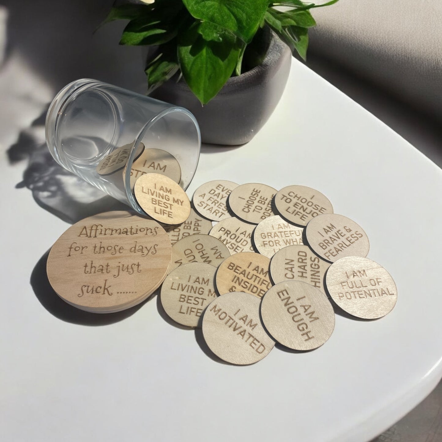 AFFIRMATIONS FOR THOSE DAYS THAT JUST SUCK.... TOKEN JAR