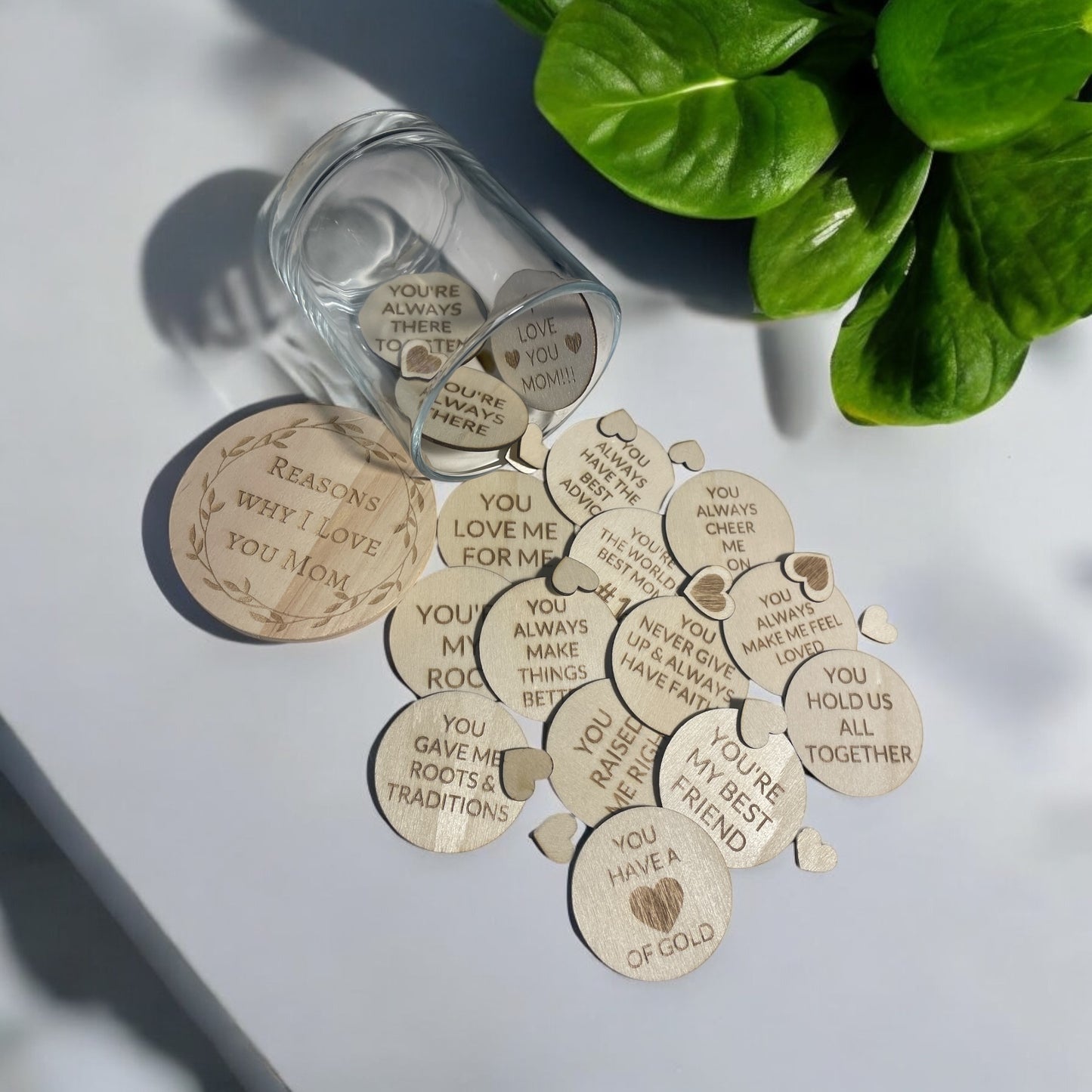 REASONS WHY I LOVE YOU MOM TOKEN JAR
