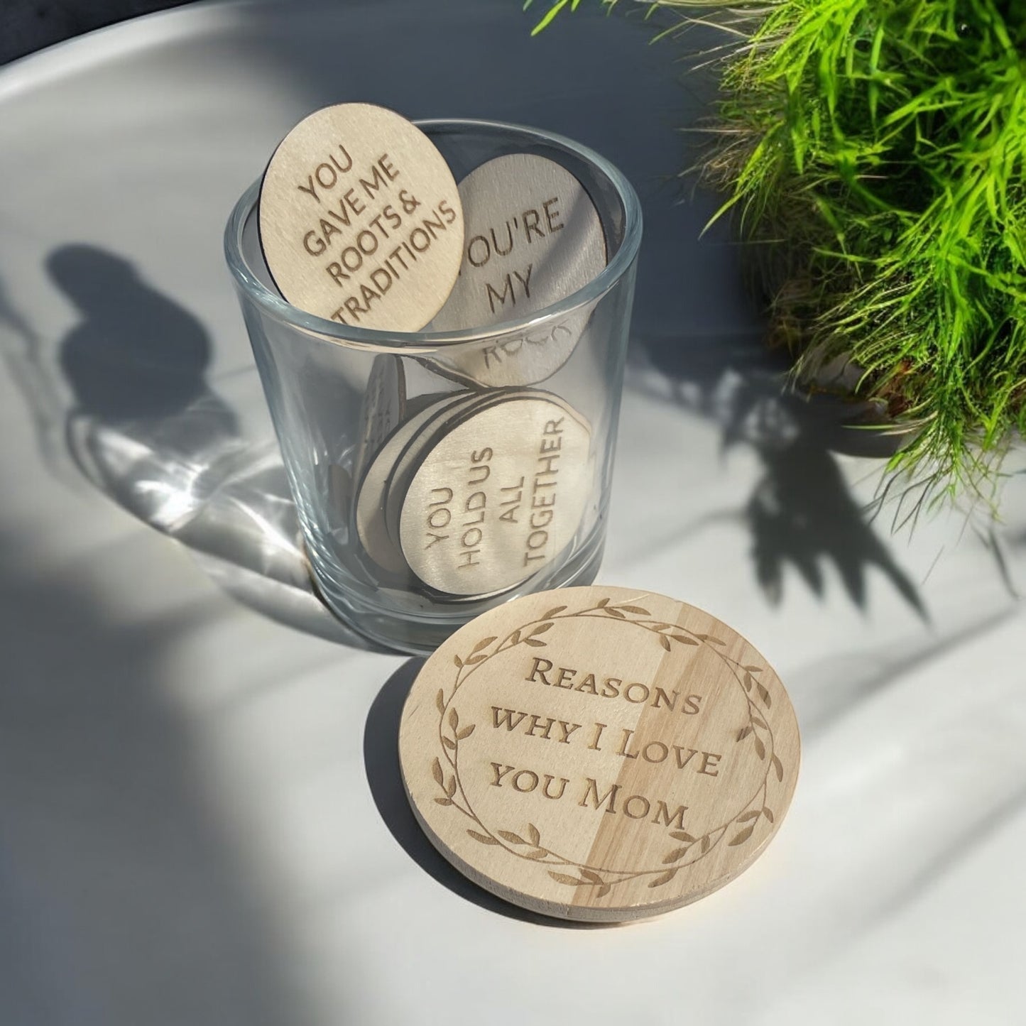 REASONS WHY I LOVE YOU MOM TOKEN JAR