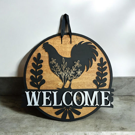 🐓Rooster Welcome Sign